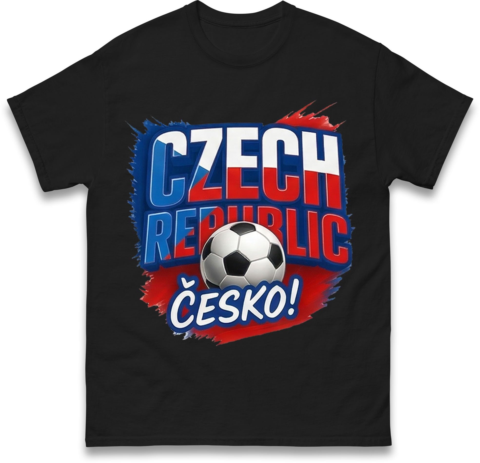 Czech Republic Football T-Shirt, Cesko Football Supporter Tee, Czech National Team Soccer Fan Shirt, Mens & Womens Football Apparel Black
