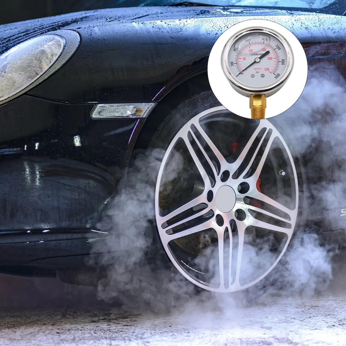 Manometro di Ricambio per Pressione dell'olio Autometer in Acciaio Inossidabile per Pressione dell'Acqua a Gas
