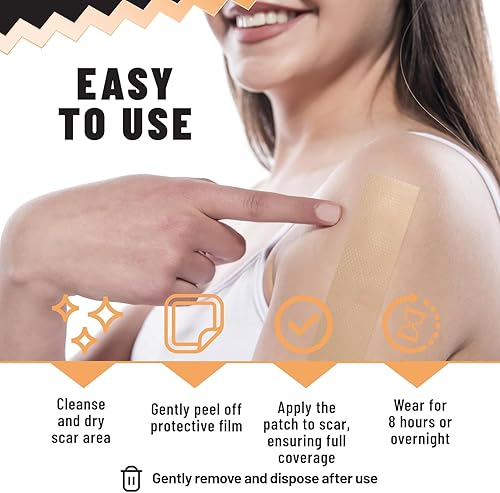 Miniatura 6 de Parches de silicona para cicatrices, hojas de gel de silicona para cicatrices, acné, cirugía, queloides, eliminación de cicatrices y estrías,