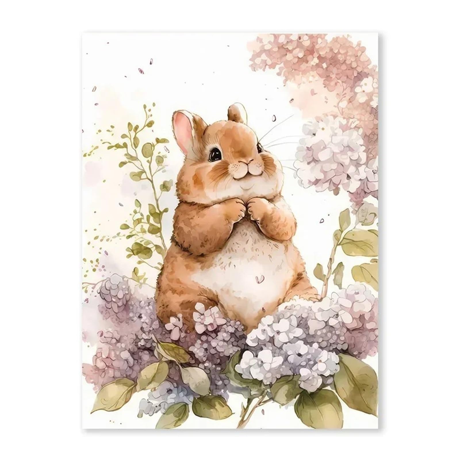 XENITE Wall Art Canvas Prints Elephant Panda Tiger Koala Cat Cartoon Animal Watercolor Posters Nursery Canvas Painting Wall Art Print Pictures Baby Room Decor(B,40X50cm)