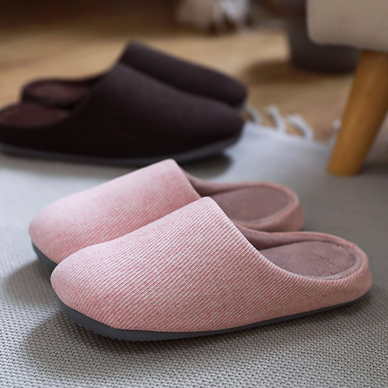 Generic Pantofole per Le Donne Accoglienti Pantofole da Camera da Letto All'aperto Interni Morbide Pantofole da Casa Pantofole da Donna Scarpe da Casa con Suola Morbida