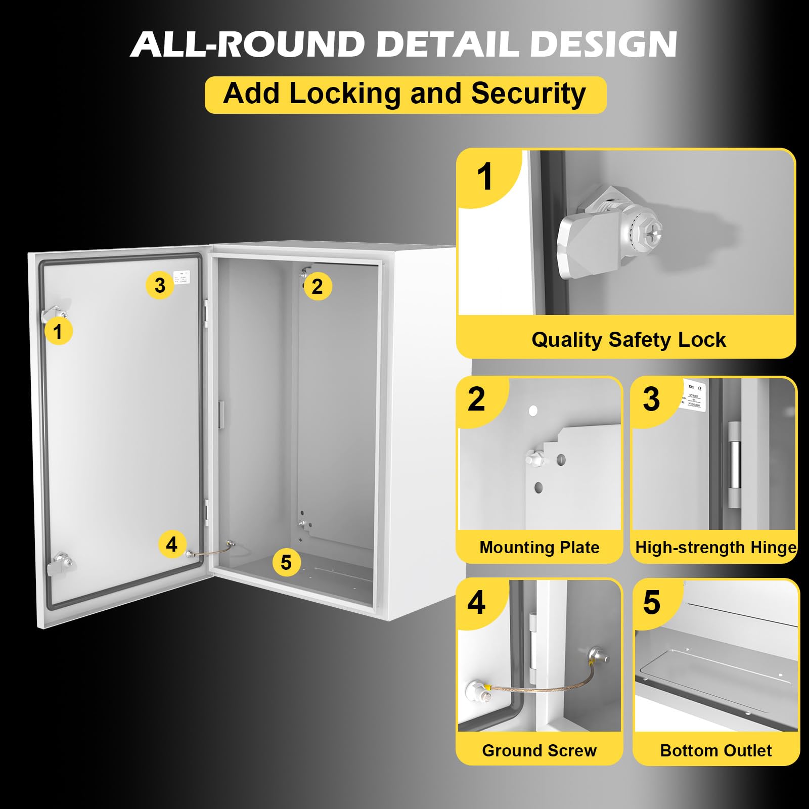 NEMA Steel Electrical Box - Waterproof & Weatherproof -5