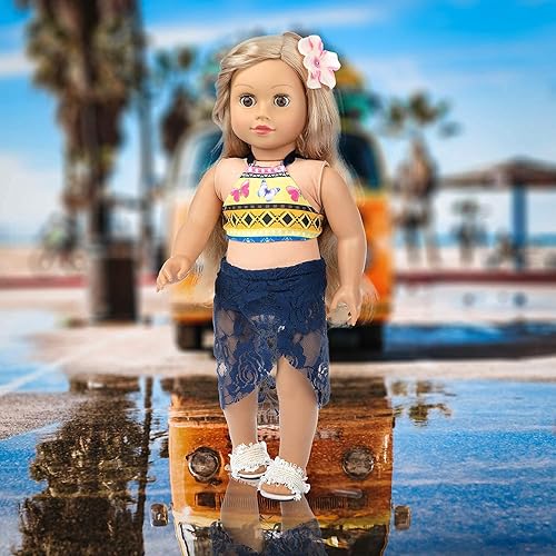 Miniatura 5 de ZITA ELEMENT Fashion 10 Sets americanos 18 pulgadas chica muñeca trajes de baño bikini traje de baño 18 pulgadas muñeca trajes de baño verano