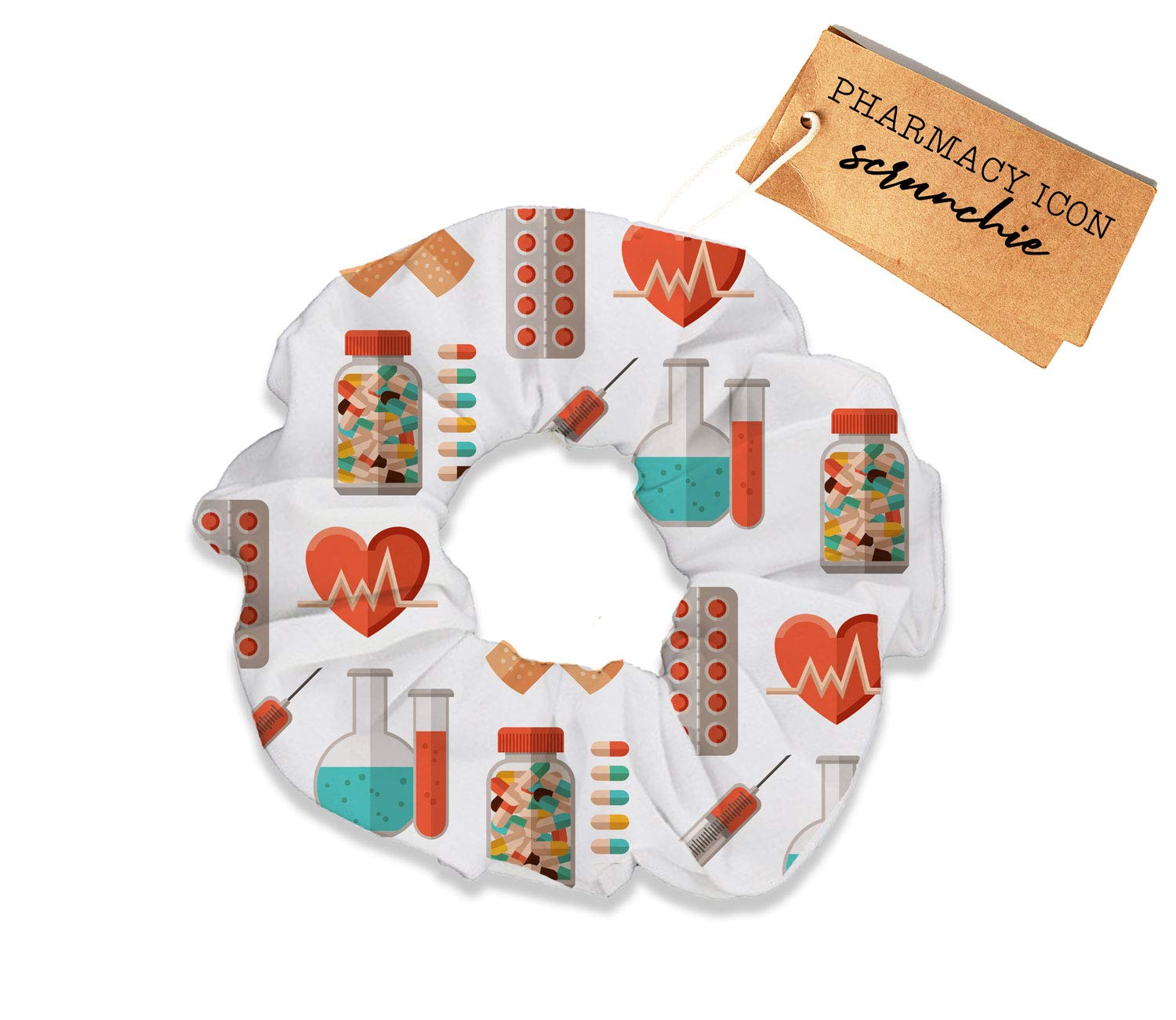 Pharmacy Hair Accessories, Pharmacist Gift, Women Hair Accessories, Healthcare Worker Scrunchies