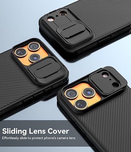 Miniatura 3 de imluckies Funda compatible con iPhone 1212 Pro con funda para cámara, parte trasera de policarbonato duro y parachoques suave, protección y ajuste