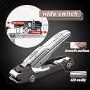 Citaaz Stainless Steel Nail Clippers Car Shaped Toenail Clippers with Catcher Base Ultrasharp Pedicure Cutters Fingernail Clipper Washable (Silver & Black) gallery image