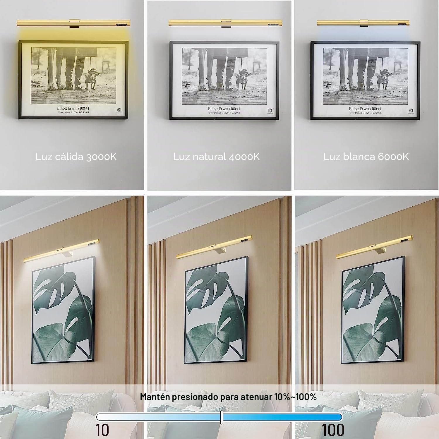 Lámpara de imágenes inalámbrica con mando a distancia, lámpara de imágenes con mando a distancia, LED recargable, iluminación de dardos, lámpara de pintura con 3 modos de iluminación para