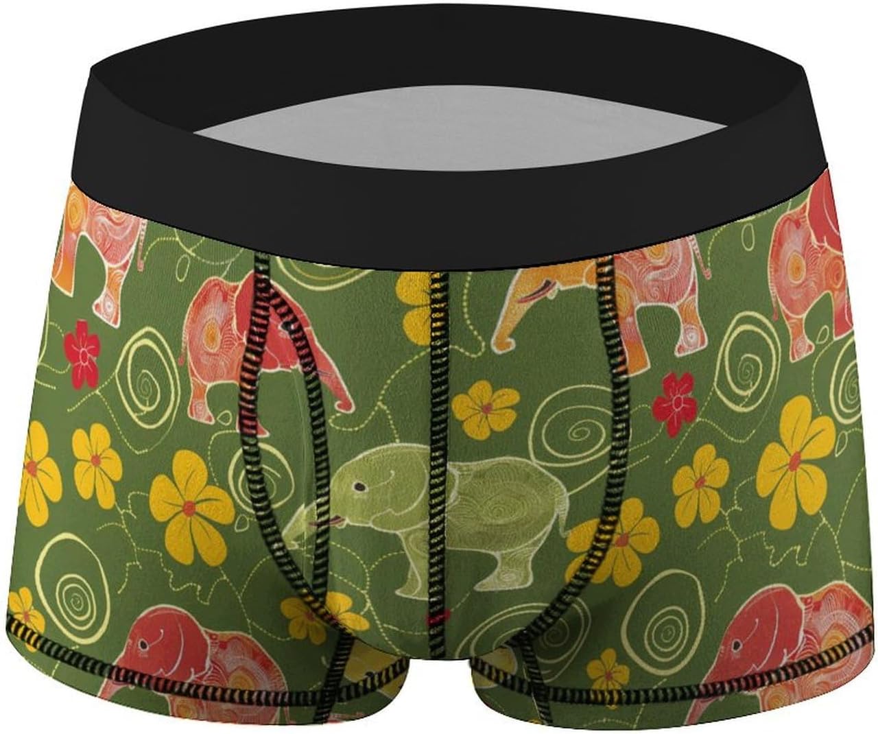 Elephants Cute Novelty Men's Trunks Soft Breathable Underwear Patterned Stretch Briefs