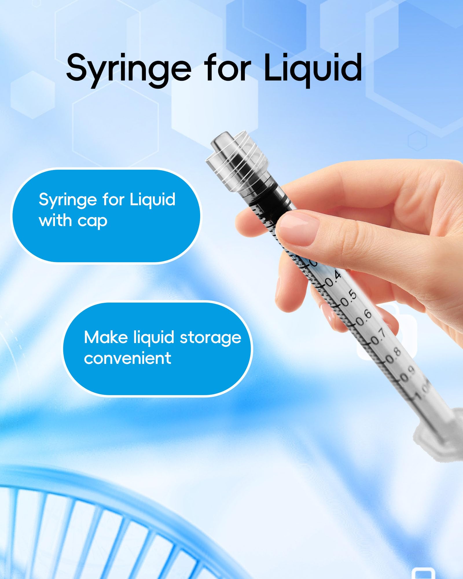 Strzykawka Luer Lock 1 ml bez igły – plastikowe strzykawki 1 cm³, sterylna, pojedynczo uszczelniona, opakowanie 100 sztuk