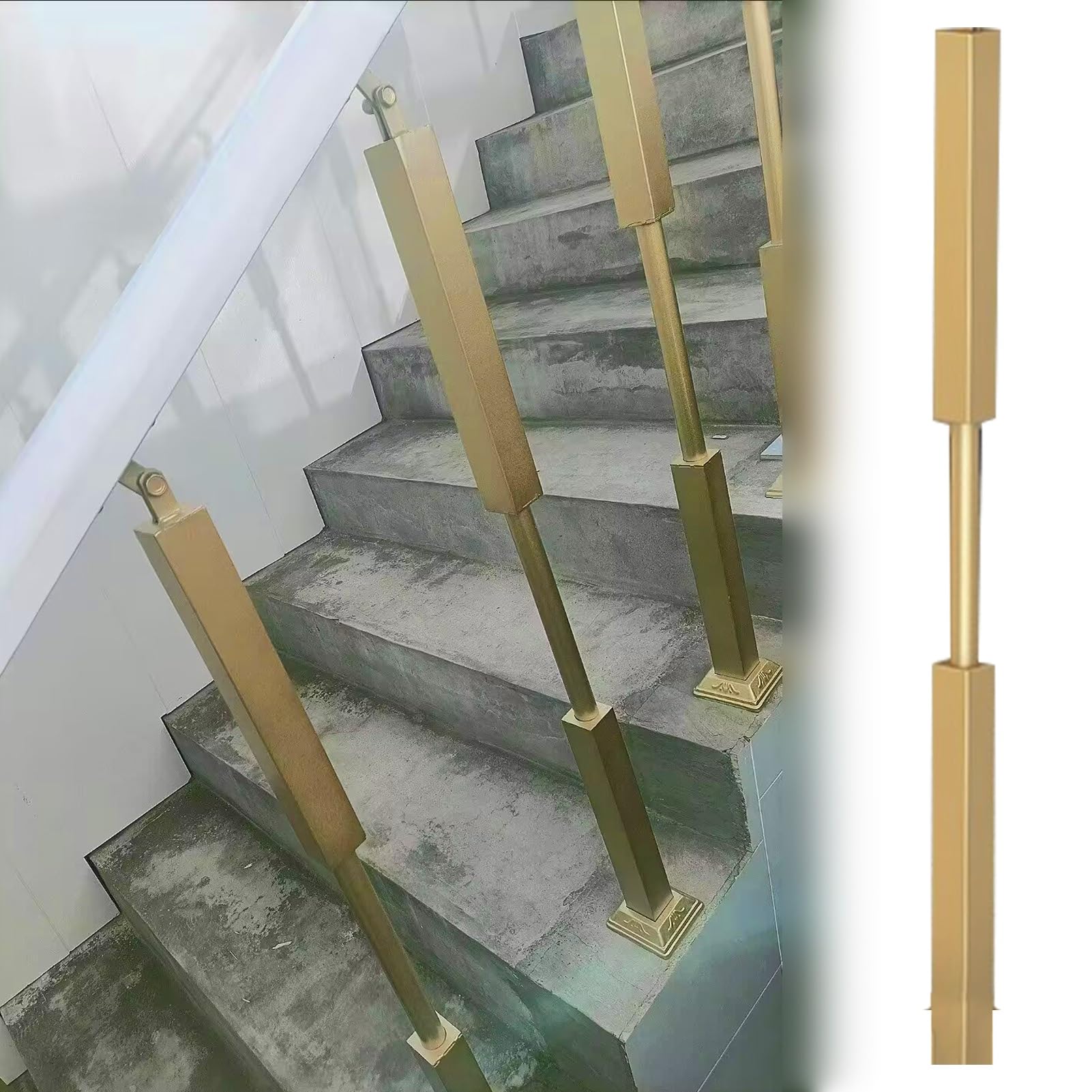 Balaustres de escalera de hierro y husillos metálicos de 39.4 pulgadas para postes para cubiertas