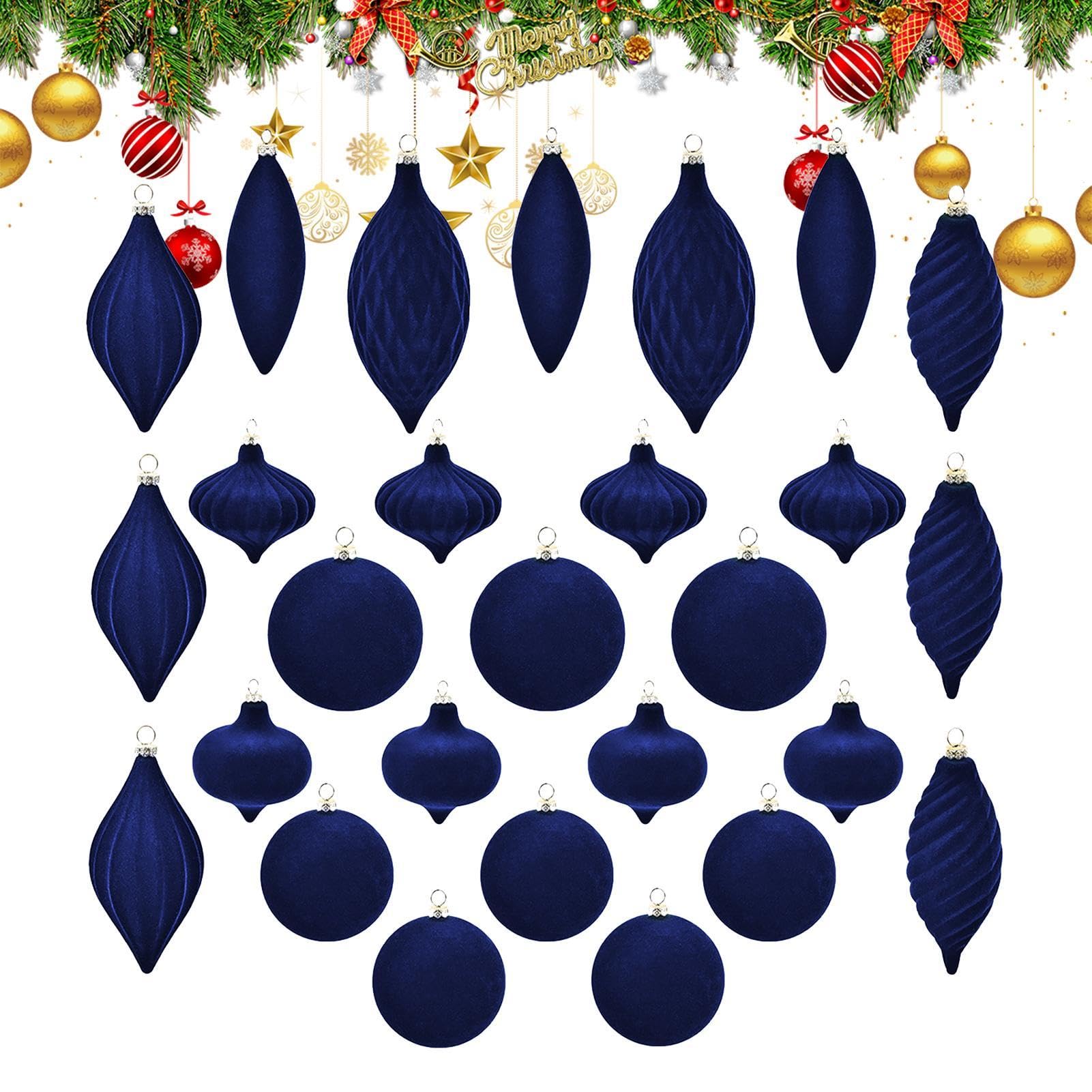 Boules en velours de Noël élégantes : 27 ornements de luxe incassables de 6 cm