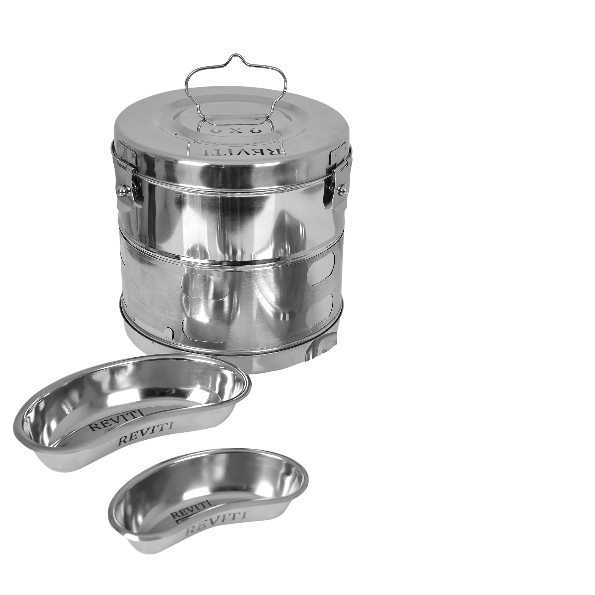 Reviti® by Hospiclub Dressing Drum/Autoclave Drum 9x9, Kidney tray 8inch and 6 inch Heavy Duty Stainless Steel (B0979BLPRQ) Amazon Price History, Amazon Price Tracker