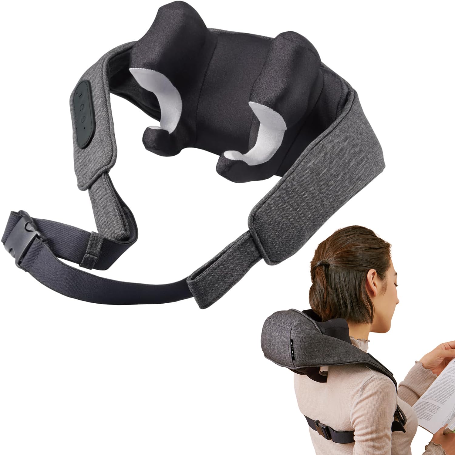 アテックス ネックマッサージャー ハンズフリー ANGV-MSHF15-A-LB