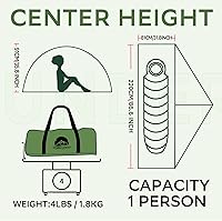 Vista 5 de Tienda de mochilero para 1 persona para colchón de camping de 4 estaciones y espuma