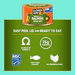Clover Leaf Wild Flaked Huile d'olive de saumon, 80g, 24 Boîtes à sucre faciles - Salade de saumon rose en conserve à haute teneur en protéines pour snack & Repas principal - Omega-3 & Vitamine D - Pas de conservateurs ou d'additifs