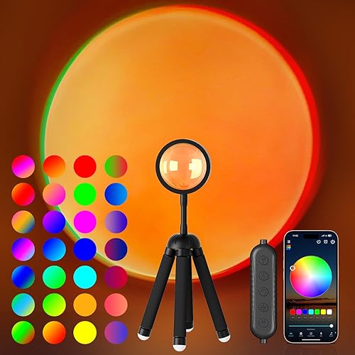 Sunset Lamp Projector with APP Control Multicolor Changing Led Lights
