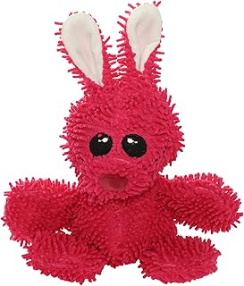 MIGHTY- Microfiber Ball Rabbit-â€“ Made with Squeaker Balls and Minimal Stuffing. Strong & Tough. Interactive Play Dog Toy. Machine Washable & Floats (Medium)
