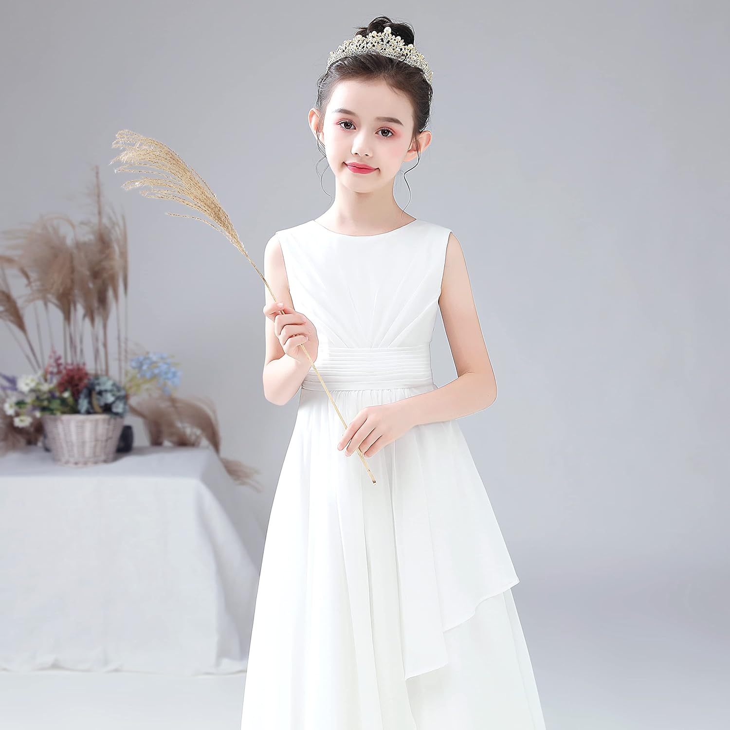 dideyttawl Chiffon Flower Girl Dresses Wedding Junior Bridesmaid Dress Evening Party Girls Formal Gown Princess Dress - Image 4