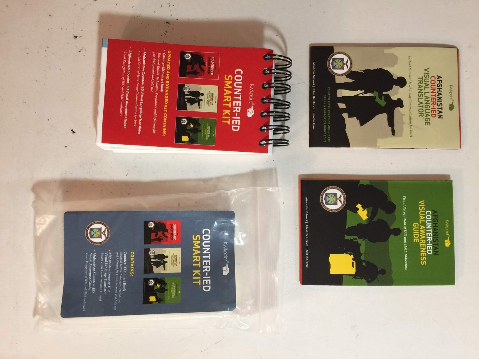Kwikpoint Counter-IED Smart Kit: Counter-IED Smart Book 2.1 - Afghanistan Counter-IED Visual Language Translator - Visual Awareness Guide Spiral-bound