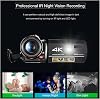 Video Camera, Video Camera 4K Camcorder Professional Digital Vlogging Camera Recorder, AC3 Vlog Cameras Filmadora With Microphone 64GB SD Card