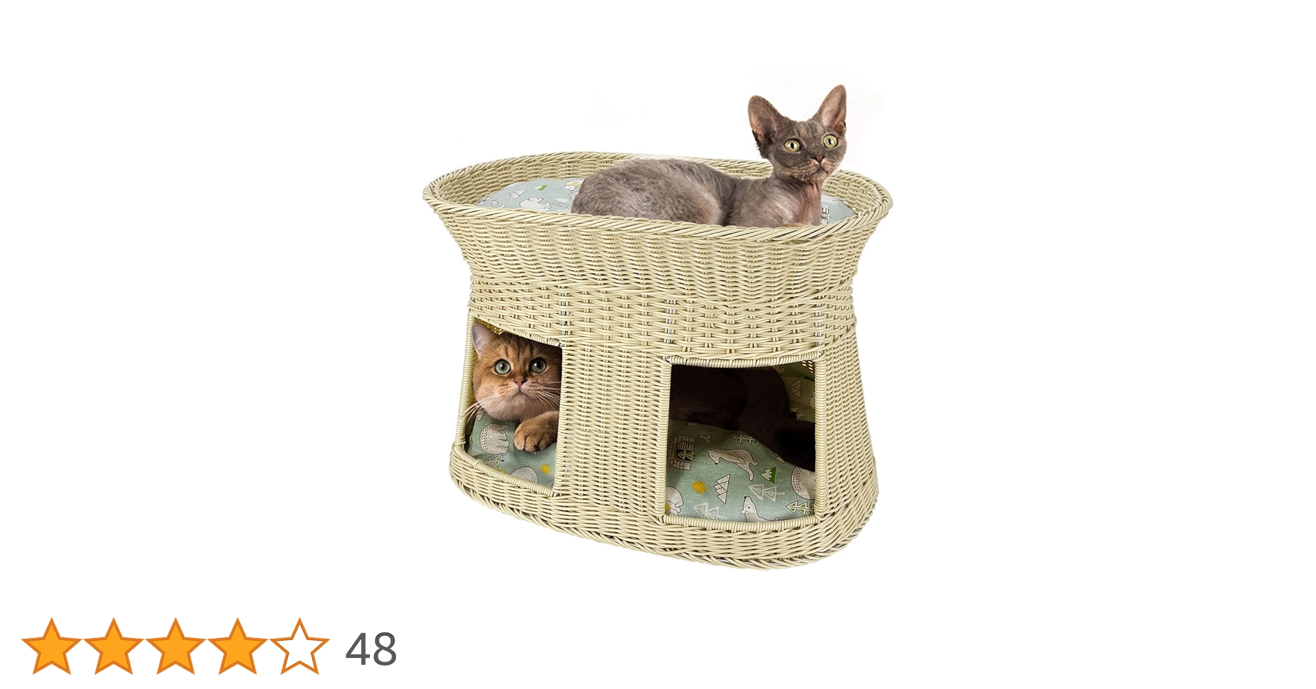 Amazon | RAKU 猫ハウス 中大型猫向け 手編み猫ちぐら キャット