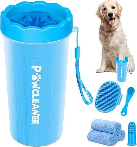 Miniatura 12 de Limpiador profesional 7 en 1 de patas de perro para perros y gatos, incluye 1 lavadora de patas portátil, 1 cepillo de baño, 2 cepillos de dientes