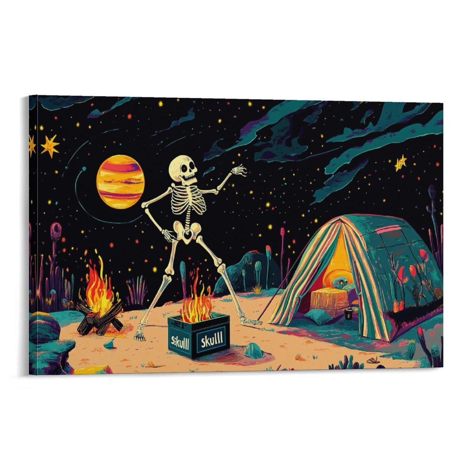 Toile Les os Art Mural Coloré Tableau Déco Salon Moderne 40x60 - 6