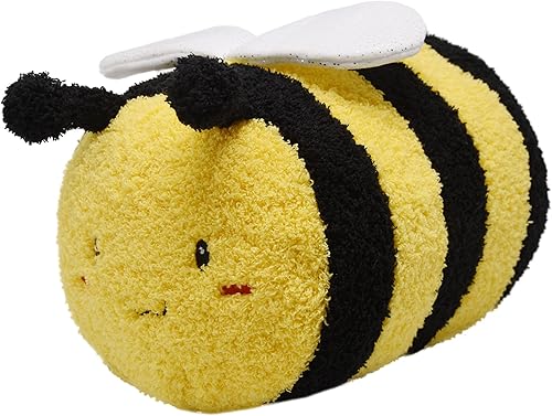 Miniatura 2 de Peluche de abejorro mullido con cara sonriente y alas blancas, juguete de abeja de peluche súper lindo, excelente regalo para niños o miel, 12