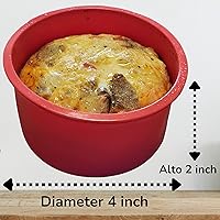 Vista 4 de 6 moldes de silicona para hornear de 3.9 in - Molde de silicona para freidora de aire - Molde redondo de silicona para hornear - Molde de silicona