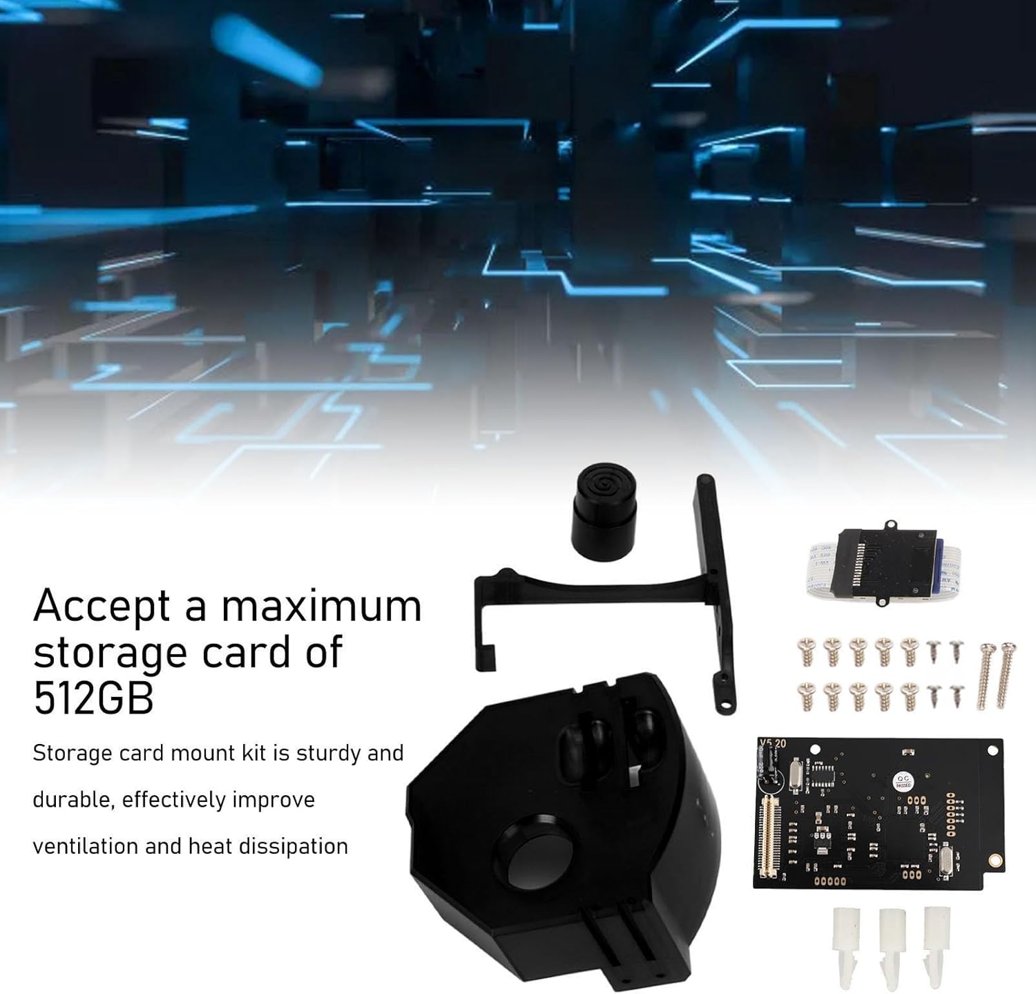 Optical Drive Simulation Board Card for DC Game Machine, V5.20 Replacement for Game Console VA1 Host (Black)