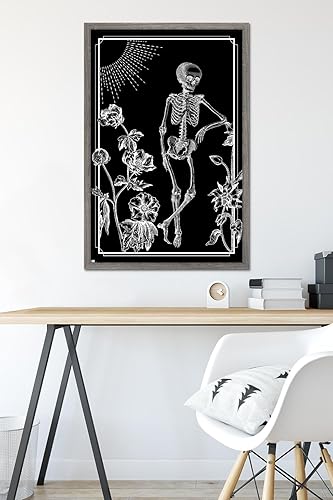 Miniatura 6 de Trends International Póster de pared de esqueleto de naturaleza, 22.375 x 34 pulgadas, versión enmarcada de madera de granero