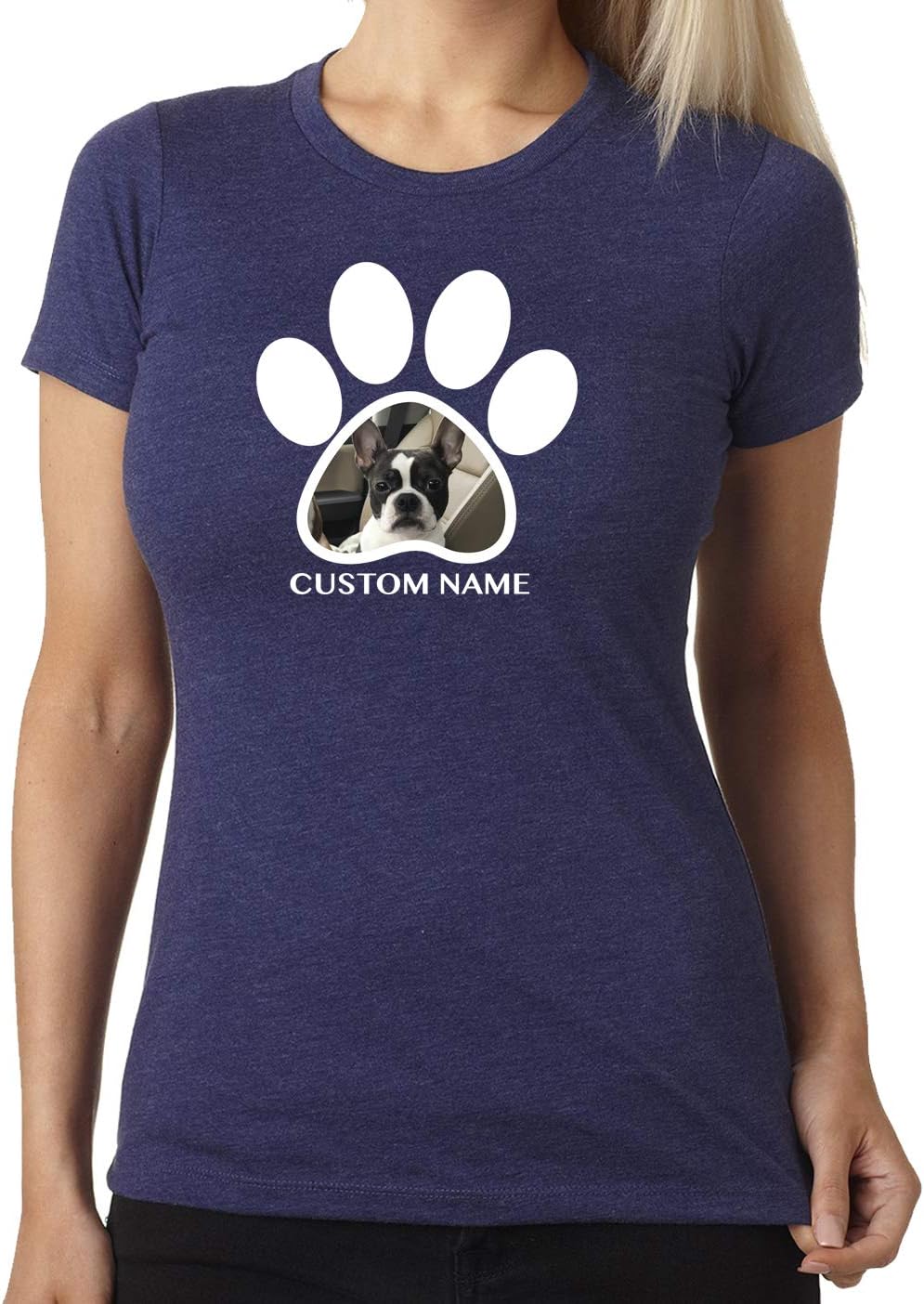 Custom Dog Tees, Add Your Dog to a T-Shirts, Women's Custom Dog Face T-Shirts