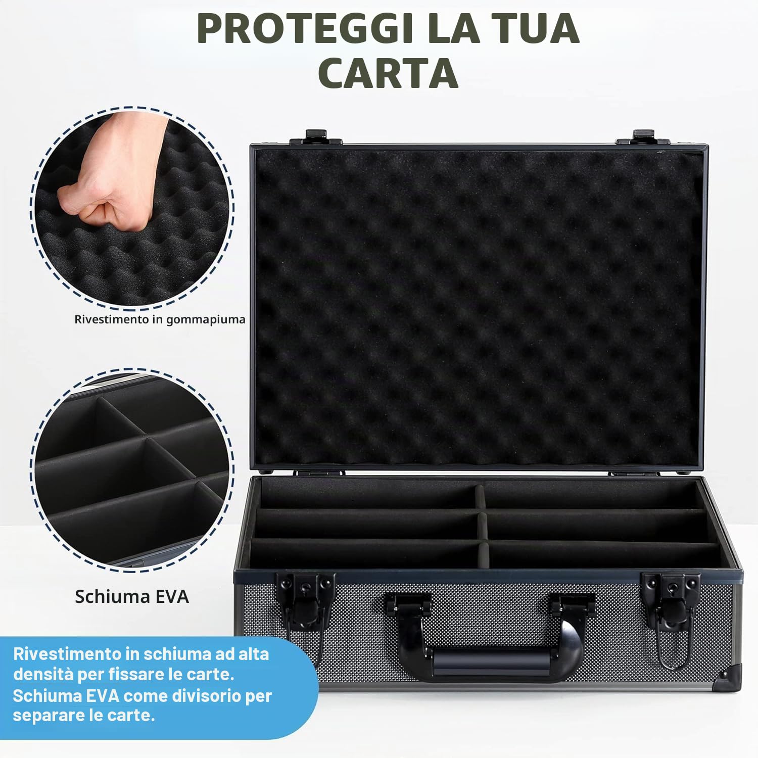 TCGUARD Toploader - Scatola portaoggetti per 3 x 4" 35PT Toploader, impermeabile, antiscivolo, con divisori, per carte di credito