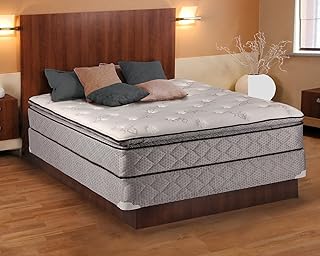 DS USA Madison Gentle Plush Pillowtop Twin Size Mattress Set with Mattress Protector Included - Fully Assembled, Sleep System with Enhance Cushion Support, Orthopedic Type and Longlasting