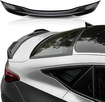 Rear Spoiler Wing Compatible with 2022 2023 2024 2025 Honda Civic Sedan Sport Rear Trunk Spoiler Wing Lip for Honda Civic Sedan Accessories Glossy Black