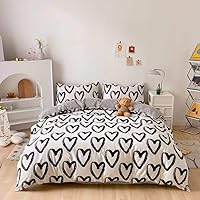 Vista 11 de Houseri - Juego de ropa de cama para niños pequeños con diseño de osos, juego de funda de edredón para niñas y niños, funda de edredón de conejo