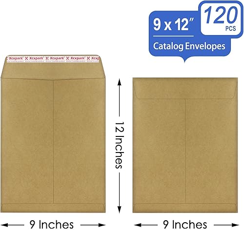 Miniatura 59 de 120 sobres de seguridad para catálogo de 6 x 9 pulgadas, sobres autoadhesivos imprimibles, sobres marrones antidesgarros, para tarjetas