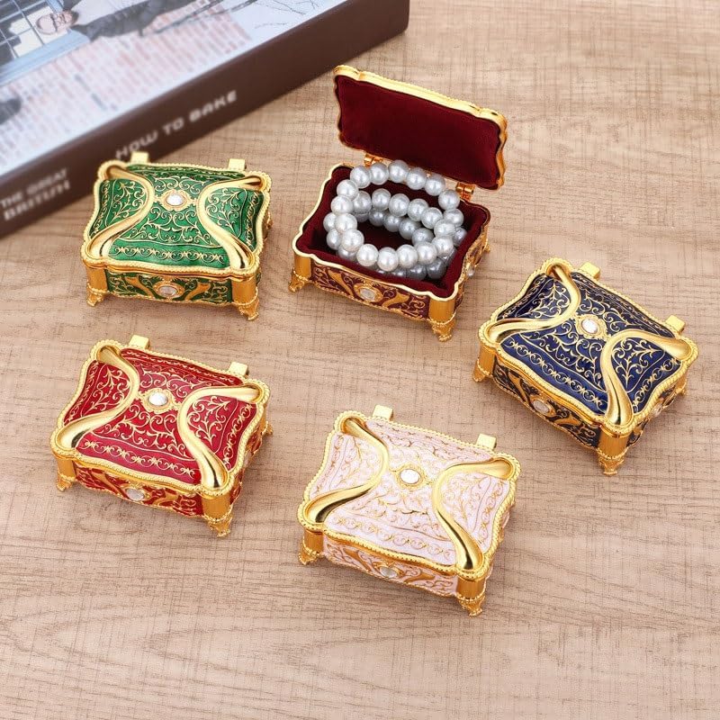 Colored Metal Enamel Jewelry Box Desktop Storage Ornament image 3