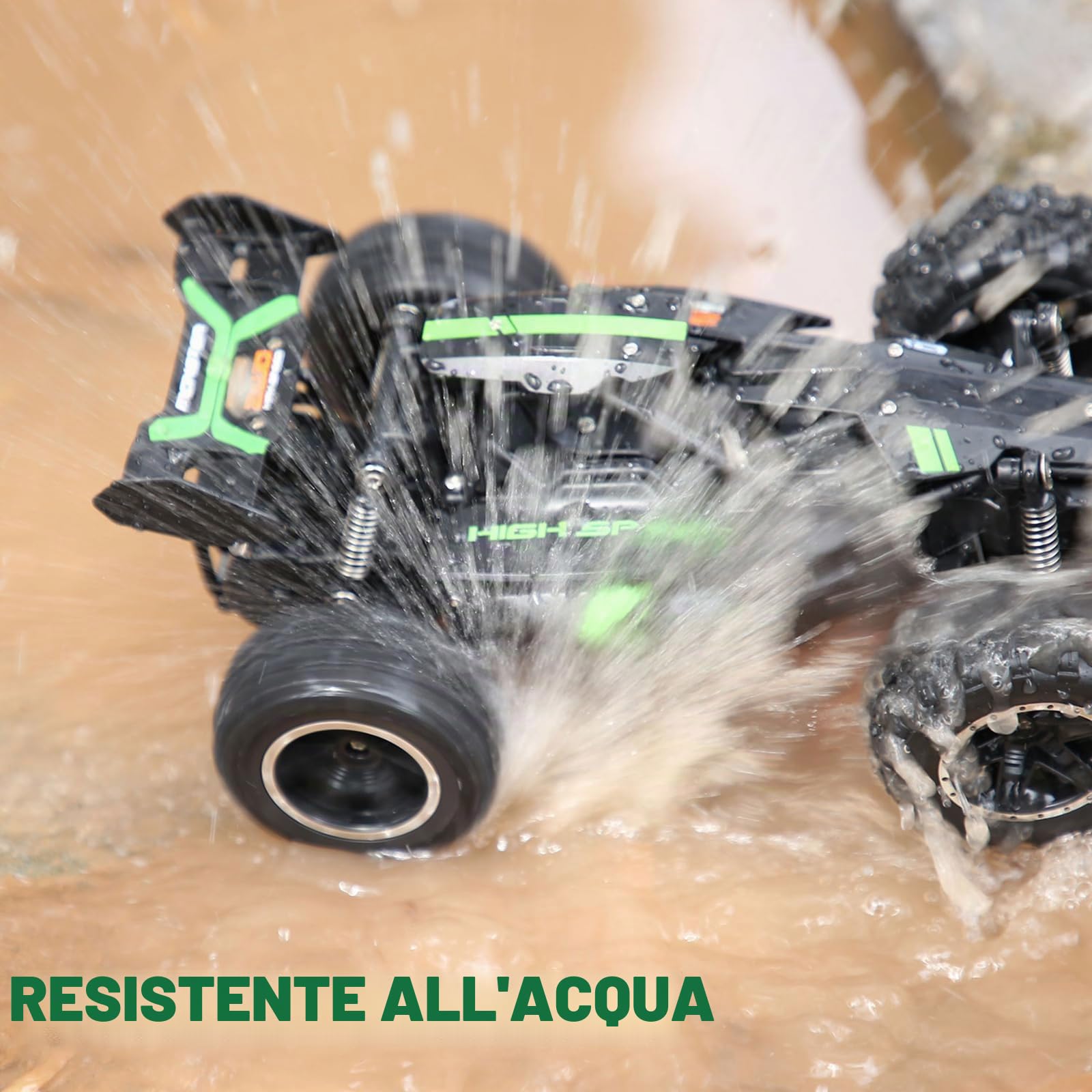 Macchina Telecomandata, RC Auto Telecomandata, 20KM/H Alta Velocità Auto Radiocomandata di Tutto Terreno, con 2 Batterie Caricabile, 2WD 2.4GHZ Macchinine Giocattolo per Bambini