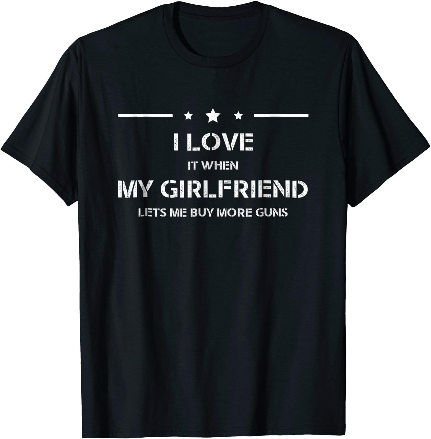 I Love my Girlfriend Tee Shirts For Guns LoversI Love It When My Girlfriend Lets Me Buy More Guns T Shirt