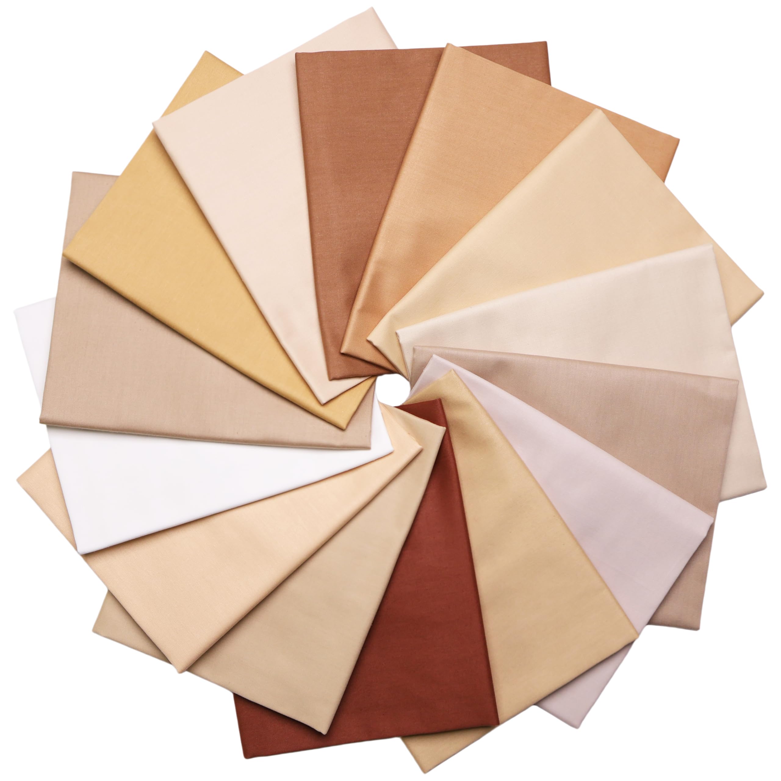 Solid Cotton Quilting Fabric 14Pcs Fat Quarters Bundles 18" x 22" for Quilting, Sewing, Crafts, Bags, Apparel, Home Décor, and Pet Clothes, Quilting Accessories