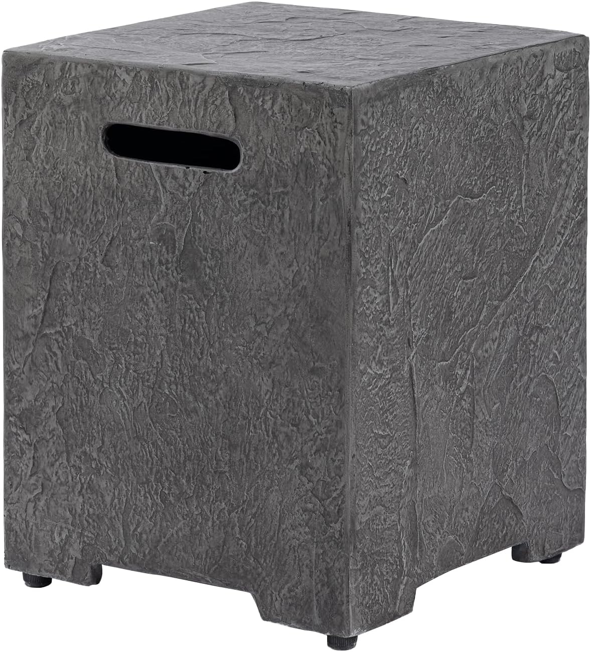 SUNBURY 20lbs Propane Tank Cover 16 Inch, Waterproof ABS Propane Tank Hideaway, with Slate Texture, Outdoor Protector for Patio, Camping & Grill, Gray