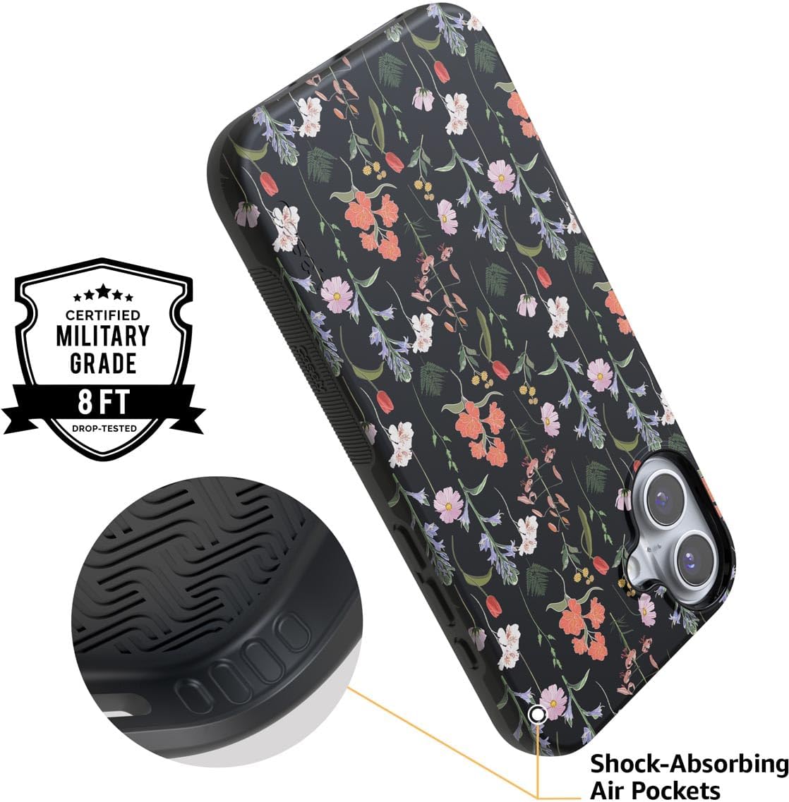 Casely iPhone 16 Case | Secret Garden | Mixed Floral | Bold Protective Design | Compatible with MagSafe - Image 5