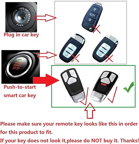 Miniatura 2 de M.JVisun Funda de silicona suave con textura de fibra de carbono para Audi A4 A4L A5 A6 A7 A8 Q5 R8 RS Q3 RS4 RS5 RS7 S4 S5 S6 S7 S8 SQ5 SQ7 TT TTS