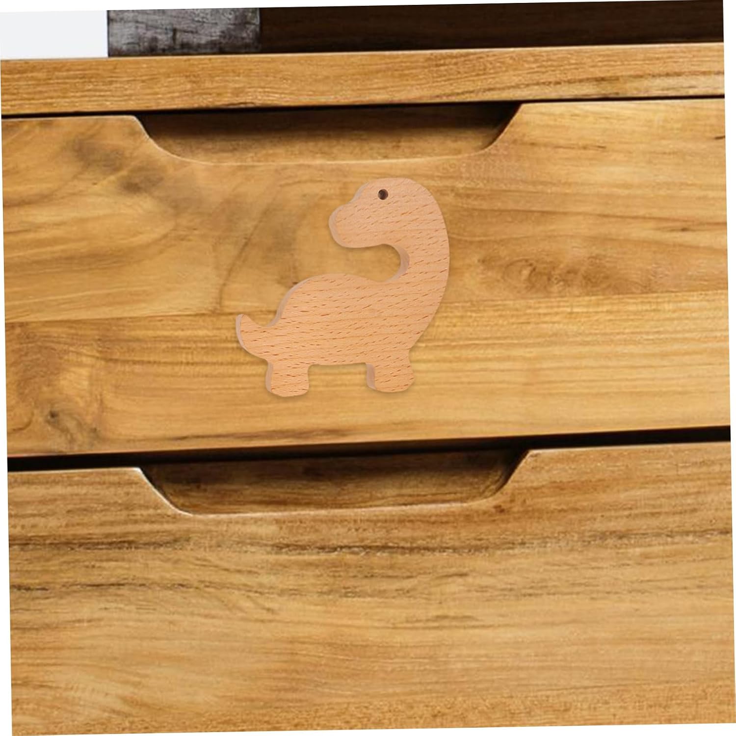 Zerodeko 6 Piece Wooden Dinosaur Knobs for Dressers and Vanities