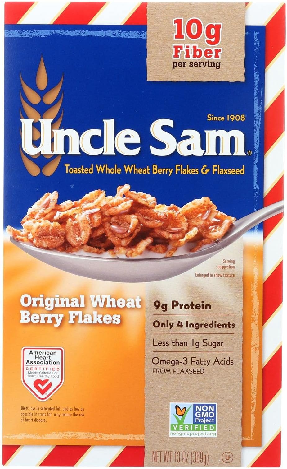 Uncle Sam Cereal Cereal - Original - Family Size - 13 Oz - Case Of 12