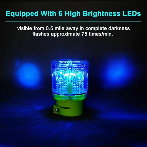 Miniatura 10 de Aolyty Luz de advertencia estroboscópica solar de 360 grados súper brillante impermeable IP48 para construcción muelle de tráfico marino control de