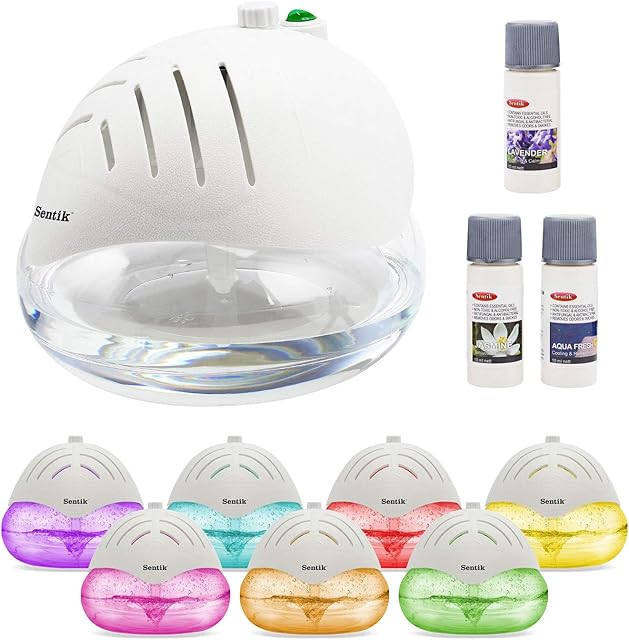Sentik® Air Purifier and Ioniser with Colour Changing LED Light and 3 Free Fragrances