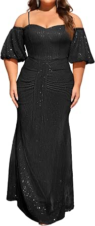 Sexy Women Even Dress Sequin Off Shoulder Puff Sleeve High Slit Velvet Dress Big Size Maxi Long Formal Party Evening Prom Gown-Burgundy,S Sexy Women Even Dress Sequin Off Shoulder Puff Sleeve High Slit Velvet Dress Big Size Maxi Long Formal Party Evening Prom Gown-Burgundy,S