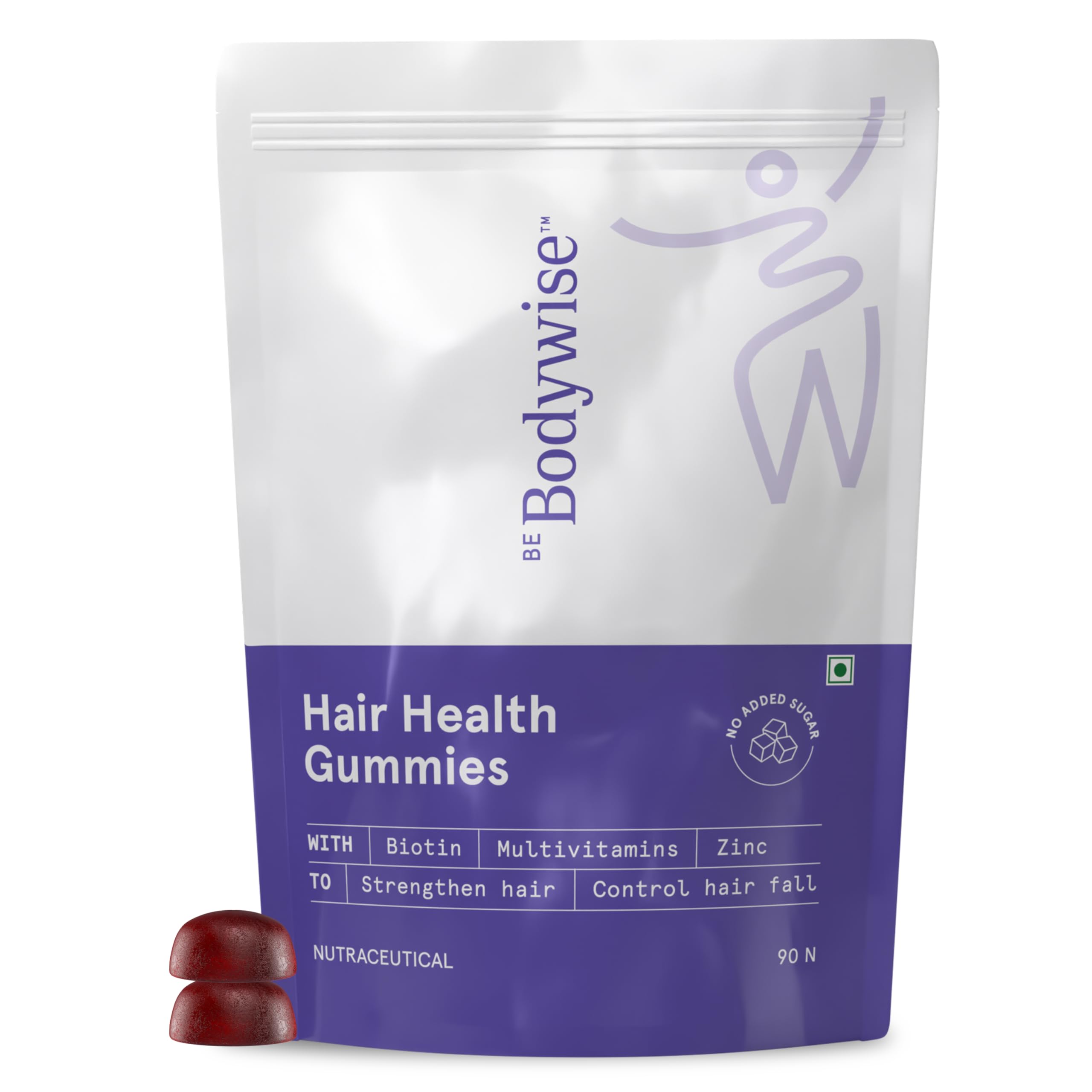 Sponsored Ad - Biotin Hair Gummies for Stronger, Shinier Hair & Nails | 90 Day Pack | High Potency Biotin, Zinc, Folic Acid, Fibre & Multivitamins | Strawberry Flavour | No Added Sugar, Gut Friendly